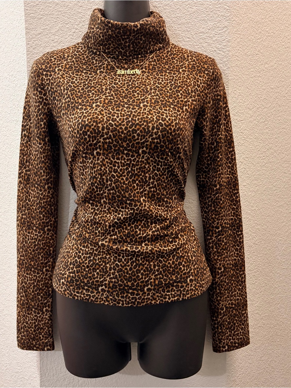 Zara Leopard Print Turtleneck